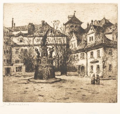 null Zdenka BRAUNEROVA (Prague 1858-1934).

Prague et alentours.

Deux gravures,...