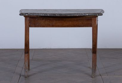null Small console table, marble top.

18th century.

H_ 72 cm W_98 cm D_53,5 cm,...