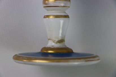 null 
Service water glass in blue, white and gold opaline, with decoration of pampers.




Napoleon...