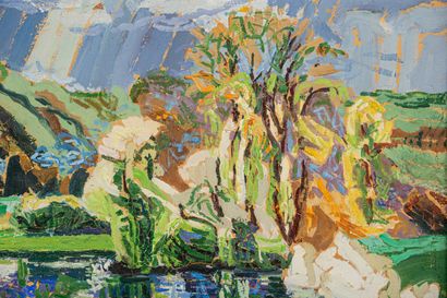 null Anne FRANCAIS (1909-1995)

La Ferté sous Jouarre, the dam.

Oil on canvas, monogrammed,...
