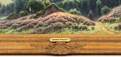 null William DIDIER POUGET (1864-1959).

Paysage de la Dordogne, bruyères en fleurs,...