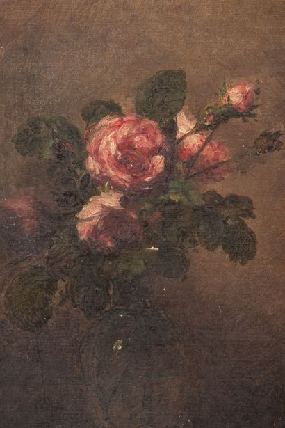 null Elisabeth MARTIN DES AMOIGNES (1858-1936), attribué à.

Bouquet de roses.

Huile...