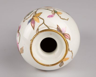 null SEVRES. 

Small vase of baluster form out of porcelain with polychrome decoration...