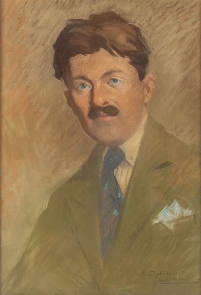 null Claude LE MAIRE, XXème siècle.

Portrait d'homme.

Pastel sur papier, signé...