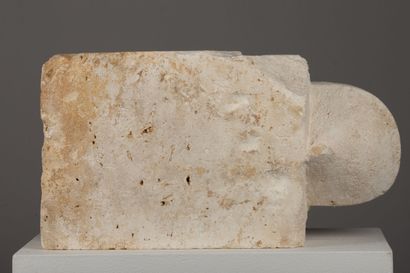 null 
Corbeau en pierre blanche.




XIIème-XIVème siècle.




H_49 cm L_26,5 cm...