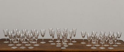 null SAINT LOUIS, Cerdagne model.

Set of crystal glasses, contained in six original...