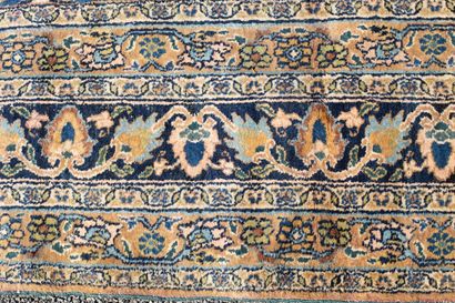 null IRAN.

Woolen carpet with floral and geometrical decoration.

l_260 cm L_395...