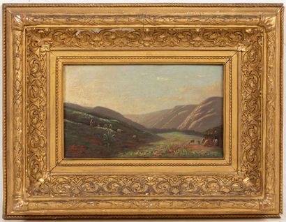 Joseph SINTES (1829-1913). 
Paysage algérien....