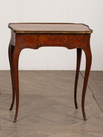 null Table of living room out of wood of veneer and marquetry foliage on the plate....