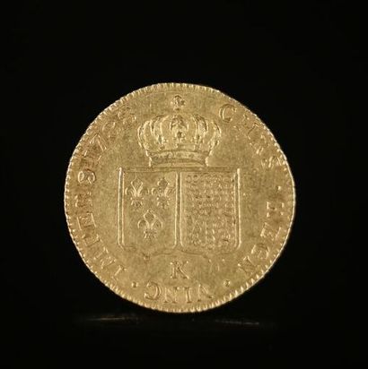 null Louis XVI Double louis with naked bust in gold. 

France and Navarre shield.

1788...