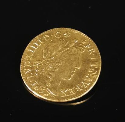 null Louis XIV à la mèche longue en or. 

1652 A
