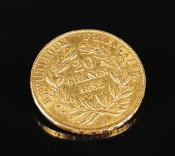 null Pièce de 20 francs or Louis-Napoléon Bonaparte.

1852.

6.40 grammes