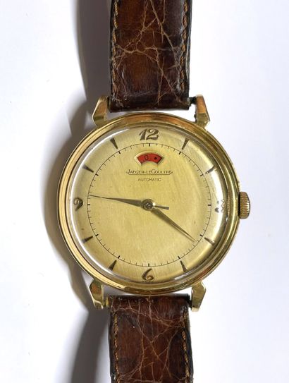 R JAEGER-LECOULTRE.

Men's wristwatch Power reserve in yellow gold, with circular...