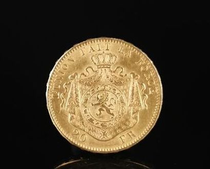 Pièce de 20 francs or Léopold II, Roi des...