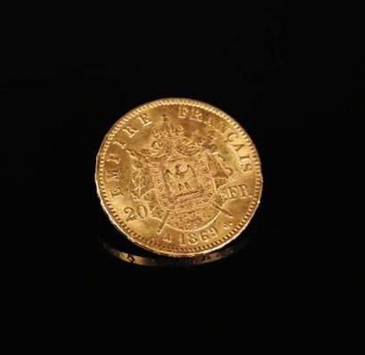 null Coin of 20 francs Gold Napoleon III.

1869.

6.49 grams