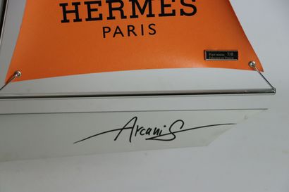 null ARCANIS. 

Bateau Hermès 4.0.

Sculpture métallique , toile orange avec le symbole...