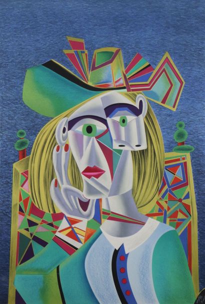 null Mikhail CHEMIAKIN (né en 1943).
Picasso Transformation 4.
Lithographie, signée...
