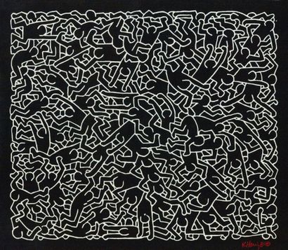 Keith HARING (1958 - 1990).
Untitled - 1985.
Laine...