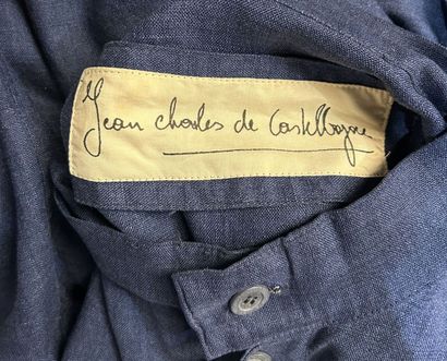 null Jean-Charles de CASTELBAJAC (born in 1949).
Overcoat - 1990.
Blue dyed linen.
Label...