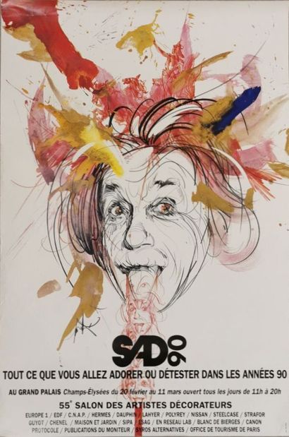 null Set of 3 posters SAD.
Siné.
The framework of life, to live is to live.
SAD 83.
André...