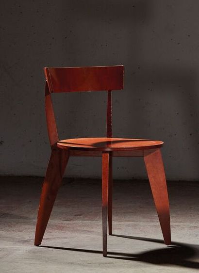 null James IRVINE (1958 - 2013).
Pair of Piceno chairs - 1992.
Varnished wood.
Edition...