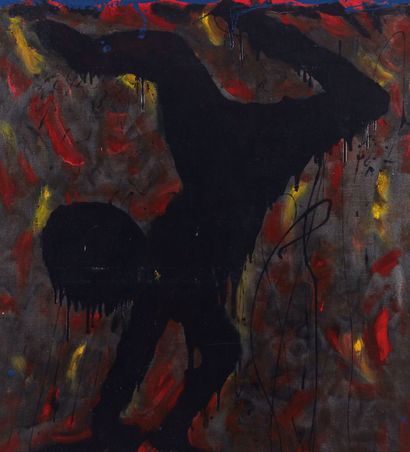 null Claude VISEUX (1927 - 2008).
Untitled, the angel - c.1980.
Oil on canvas.
H_115...