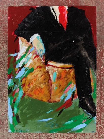 null Hagit SHAHAL (née en 1950).
Sans titre - 1983.
Acrylique sur papier.
Signée...