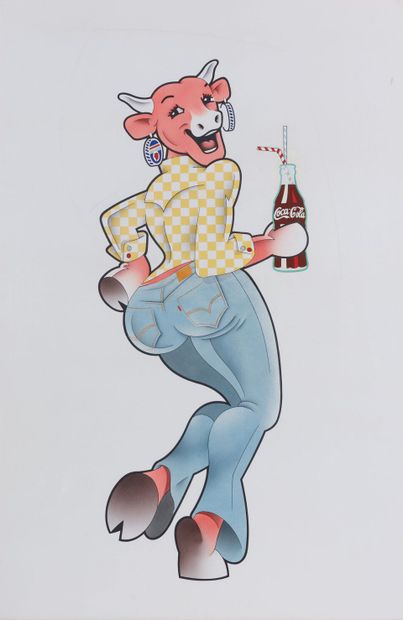 ADVERTISING PROJECT.
Laughing cow drinking...