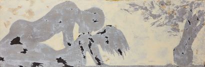 null Lilli LE GOUVELLO (born in 1954).
Untitled - c.1989.
Paper marouflé on canvas...