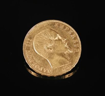 null Pièce de 50 francs or Napoléon III 1858 A.
16,10 grammes