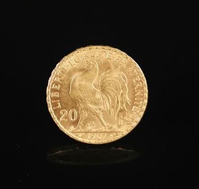null Pièce de 20 francs or 1907. 
6,42 grammes