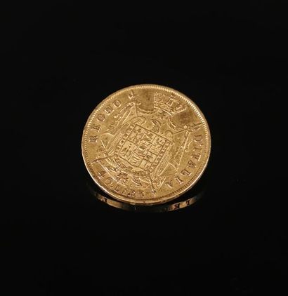 null Pièce de 40 lires or Napoleone Imperator, tête nue.
1814.
12.85 grammes