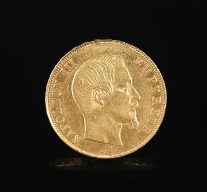 Pièce de 50 francs or Napoléon III 1858 A.
16,10...