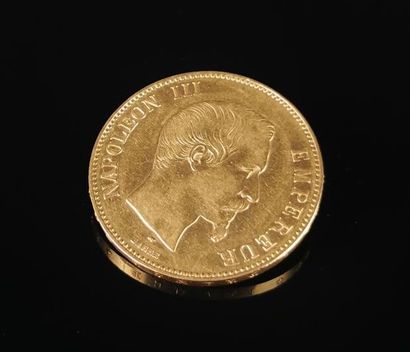 null Pièce de 100 francs or Napoléon III 1855 A.
32,33 grammes