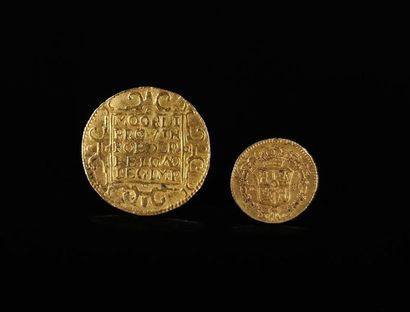 null PAYS-BAS, Utrecht.
Ducat d'or au chevalier. 1597.
Joint un demi escudo d'or...
