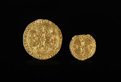 null CHARLES VII (1422-1461).
Royal d'or. La Rochelle. 3,73 g (rogné).
Joint demi...