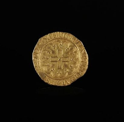 null FRANÇOIS Ier (1515-1547).
Écu d'or à la croisette. Bayonne. 3,41 g.
D. 889.
Tranche...