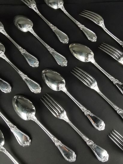 Seven large spoons and ten large table forks...