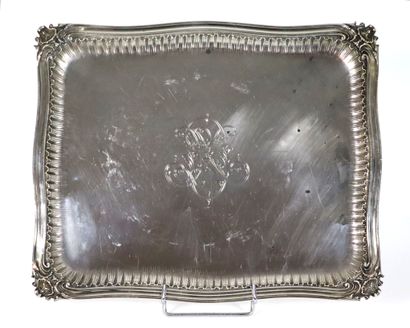 Small rectangular silver serving tray, model...