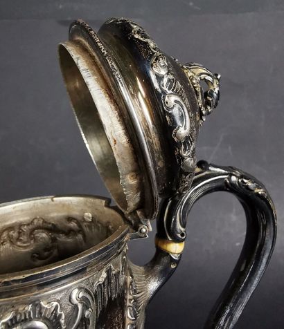 null Part of a silver tea and coffee service with rocaille decoration including a...