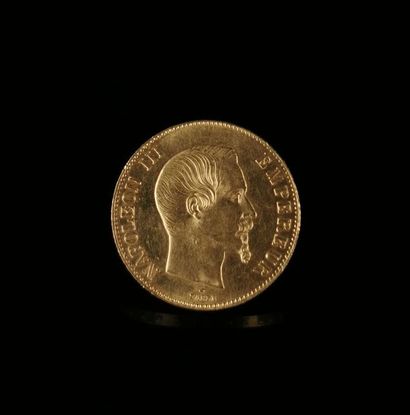 null Napoleon III 100 franc gold coin, bare head.
1858.
32.30 grams