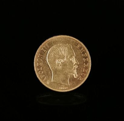null Napoleon III 50 franc gold coin, bare head.
1855.
16.15 grams