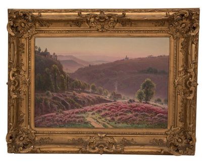 Gaston ANGLADE (1854-1919) Paysage de la Creuse Huile sur toile Signée en bas à droite...