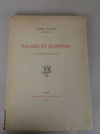 FLAMENT Albert Palaces et sleepings, eaux fortes de Minartz. Paris,1908, in-folio....