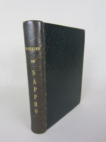 ANACREON Poésies de Sappho. Edition Emile Chamontin, in-12. 1941. Bon état. Plein...