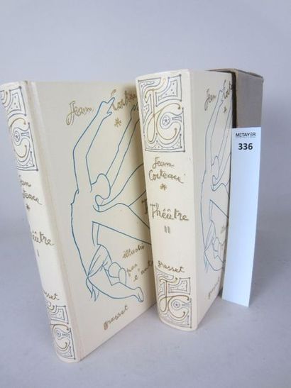 COCTEAU Jean Théâtre, deux volumes. Edition Grasset. 1957. Reliure grasset d'éditeur,...