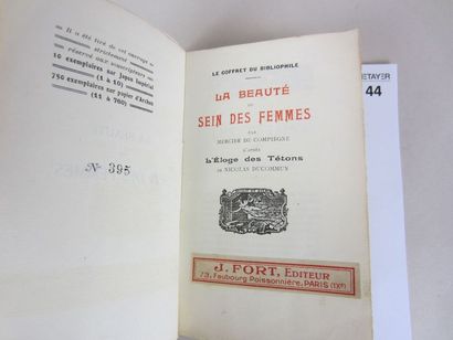COMPIEGE Mercier de La beauté du sein des femmes. Edition J Fort. In-16. D'après...