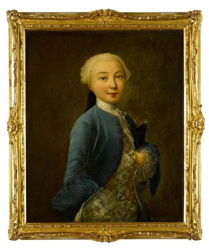 ÉCOLE ALLEMANDE VERS 1740, ENTOURAGE D'ANTOINE PESNE 
Portrait d'un jeune garçon...