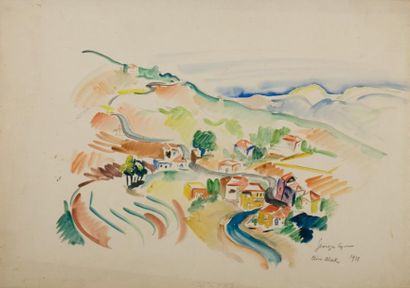 Georges CYR (1880 - 1964) Aïn Alak
Crayon et aquarelle, daté 1938
Sbd
H_35,5cm L_49,5...