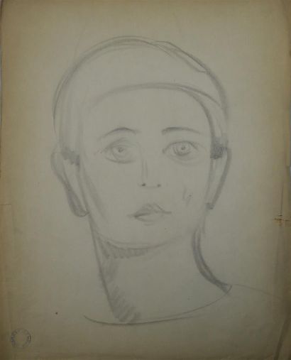null Théophile, Eugène VERDEAU (1884-1953).

Ensemble de 4 pièces comprenant :

Portrait...